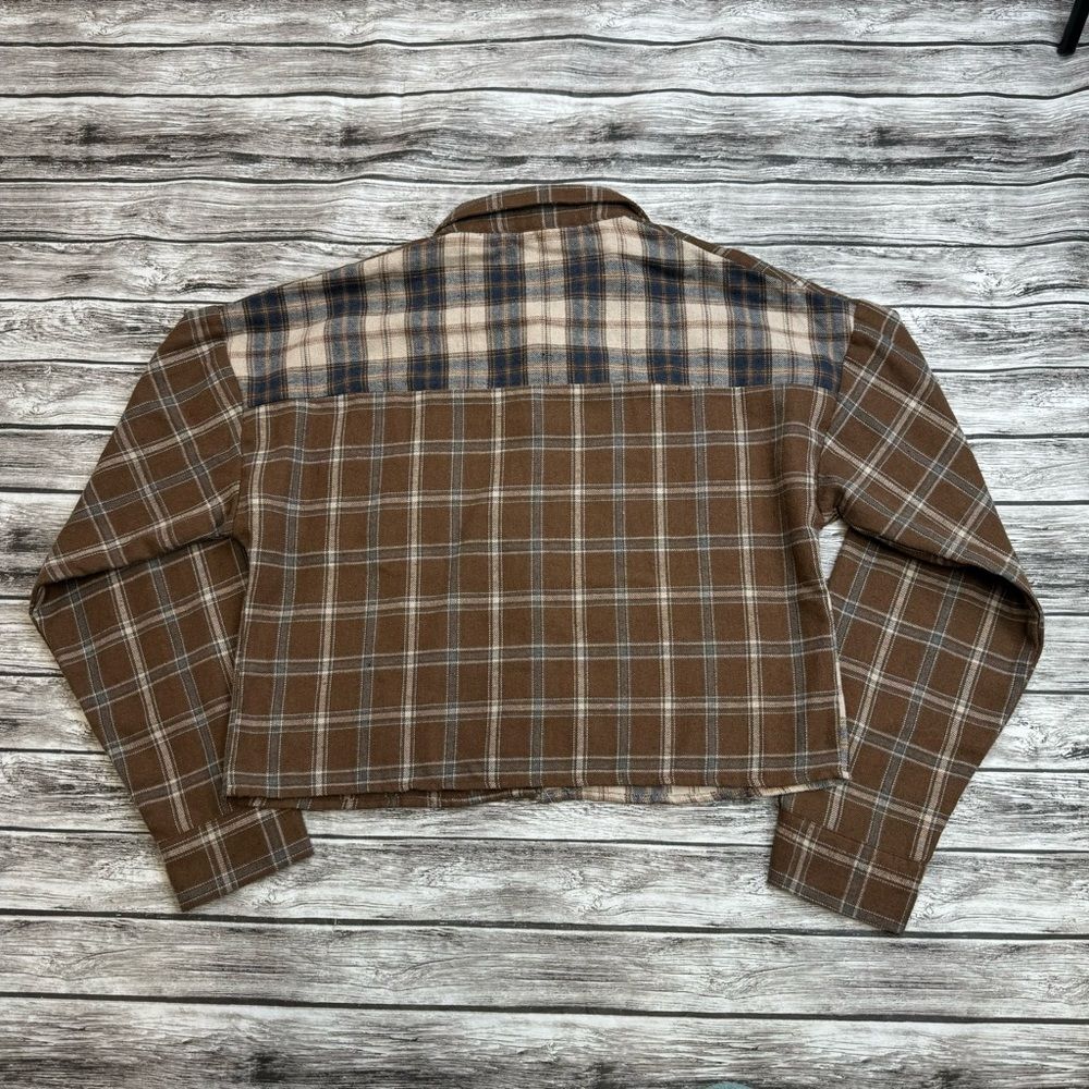 Love Notes Women's Cropped Mixed Patchwork Flanne… - image 4